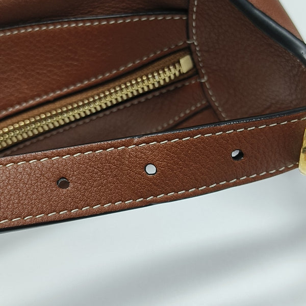 Calfskin Shoulder Bag Brown