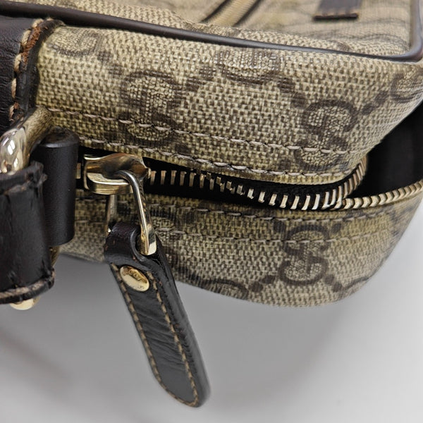 Monogram Coated Canvas Shoulder Bag Brown