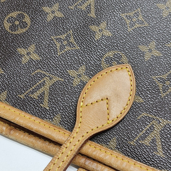 NEVERFULL MM Monogram Coated Canvas Brown