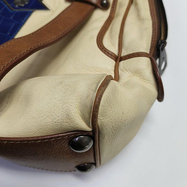 Calfskin Top Handle Bag Beige