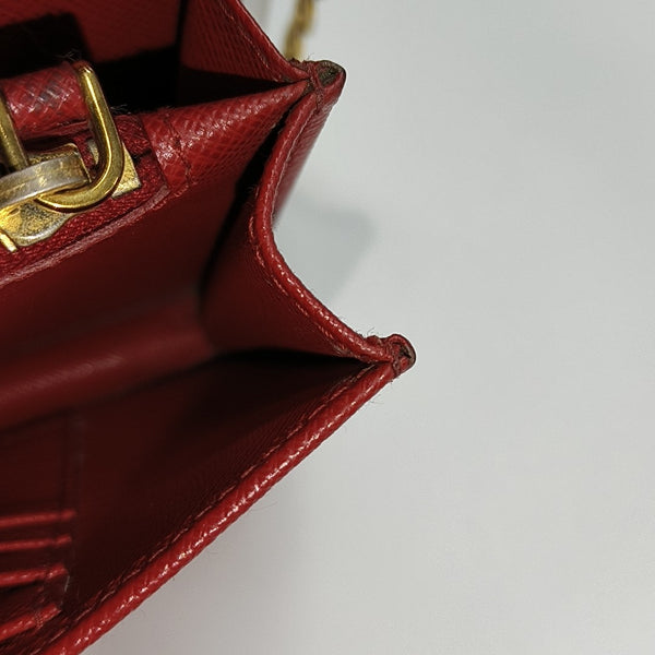 Saffiano Calfskin Crossbody Bag Red