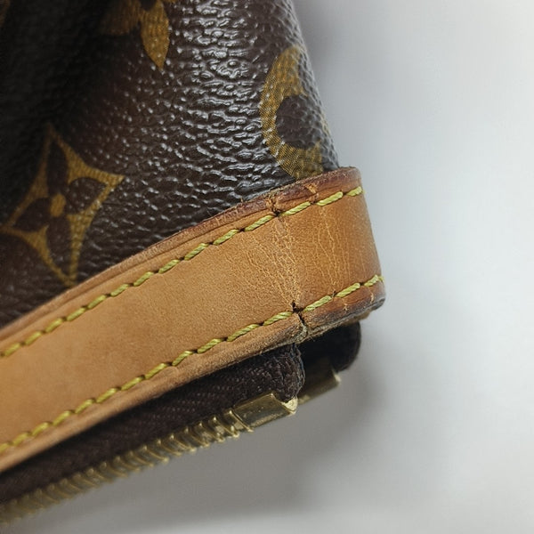 Monogram Coated Canvas Top Handle Bag Brown