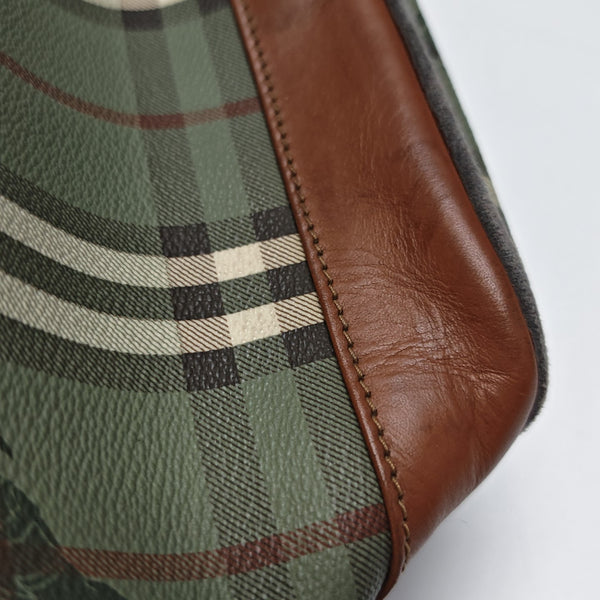 Coated Canvas Bucket Bag Green