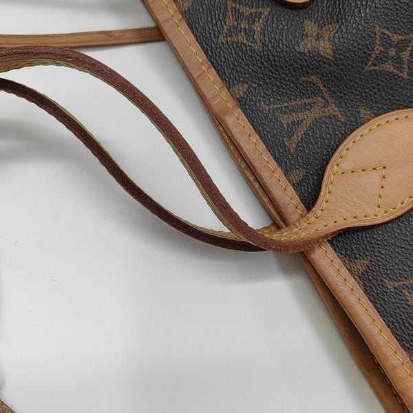 NEVERFULL MM Monogram Coated Canvas Brown