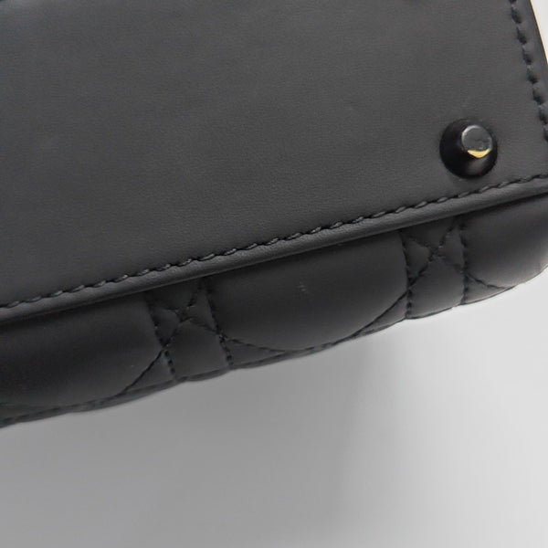 Lady Dior Mini Cannage Calfskin Black