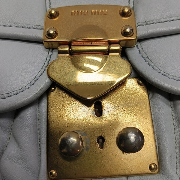 Miu Coffer Lambskin Blue