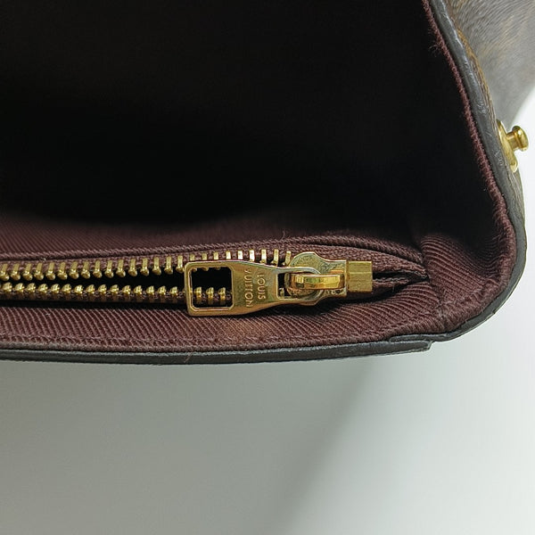 CLUNY MM Monogram Coated Canvas Brown