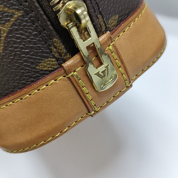 ALMA BB Monogram Coated Canvas Brown
