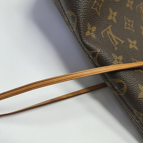 NEVERFULL GM Monogram Coated Canvas Brown