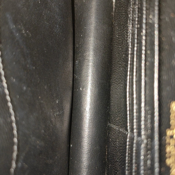 MONOGRAM Chevron Calfskin Black