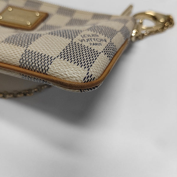 VINTAGE MILLA MM Damier Azur Coated Canvas White