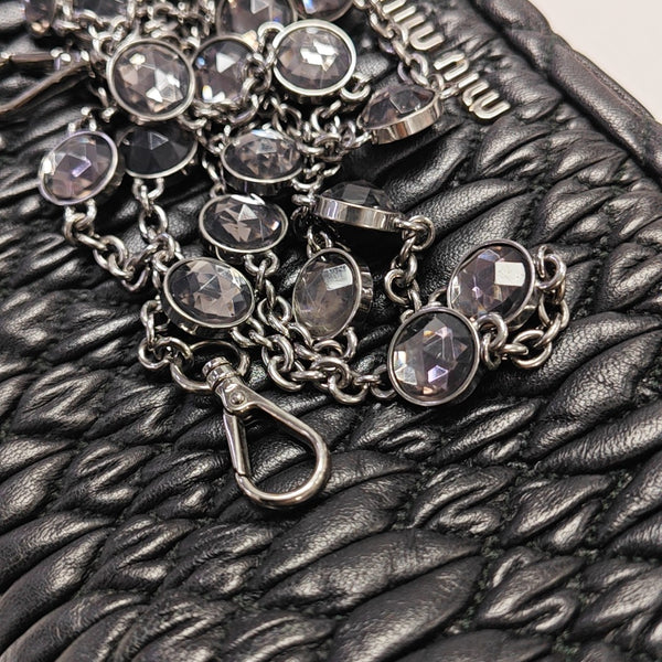 Crystal Quilted Lambskin Black