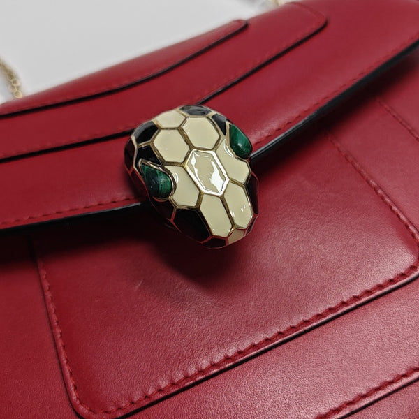 SERPENTI FOREVER Small Calfskin Red