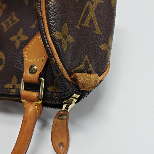 SPEEDY Monogram Coated Canvas Brown