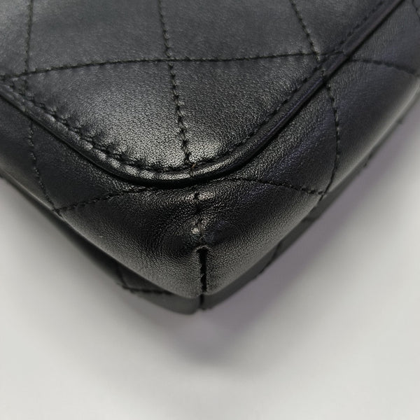 Quilted Calfskin Shoulder Bag Black