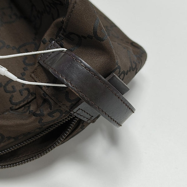 Monogram Canvas Clutch Brown
