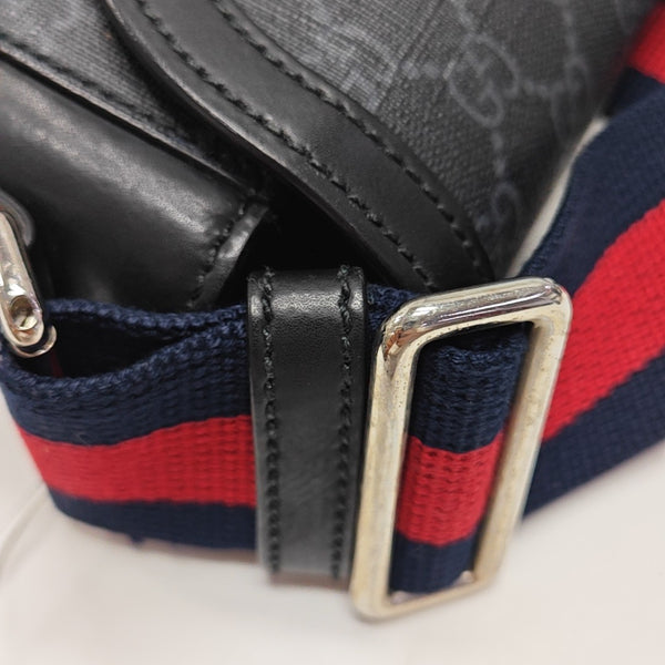 Monogram Coated Canvas Shoulder Bag Black