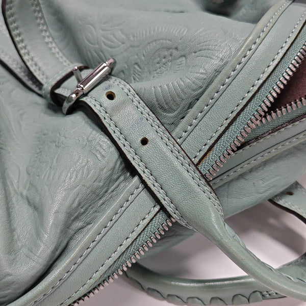 Lambskin Top Handle Bag Blue