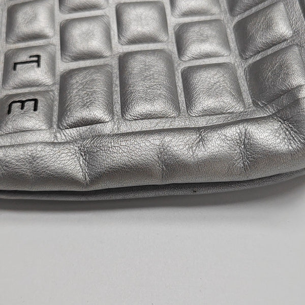 Calfskin Clutch Silver