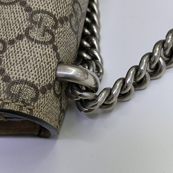 Dionysus Mini Monogram Coated Canvas Beige