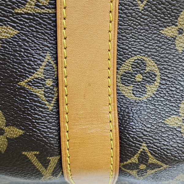 KEEPALL 45 Monogram Coated Canvas Brown