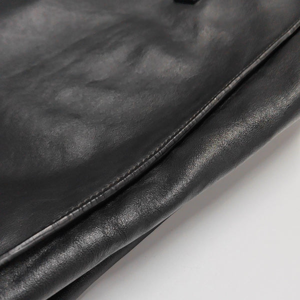 Calfskin Top Handle Bag Black