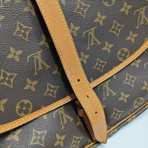 SAUMUR 35 Monogram Coated Canvas Brown