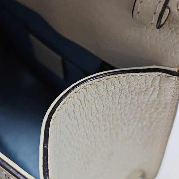 Sylvie Mini Calfskin White