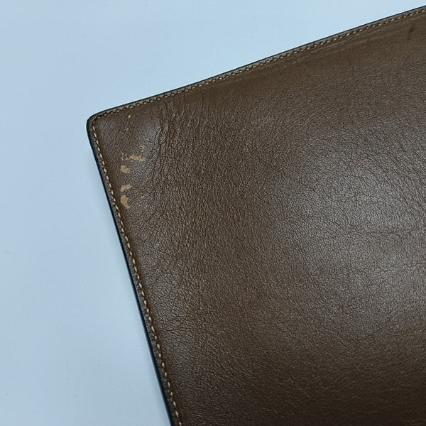 Monogram Coated Canvas Clutch Beige
