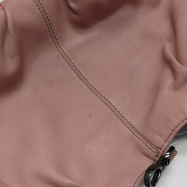 Leather Shoulder Bag Pink