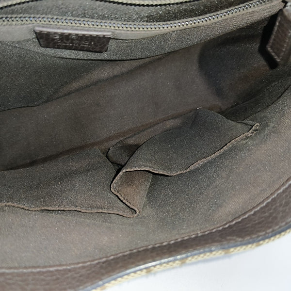 Monogram Canvas Shoulder Bag Brown
