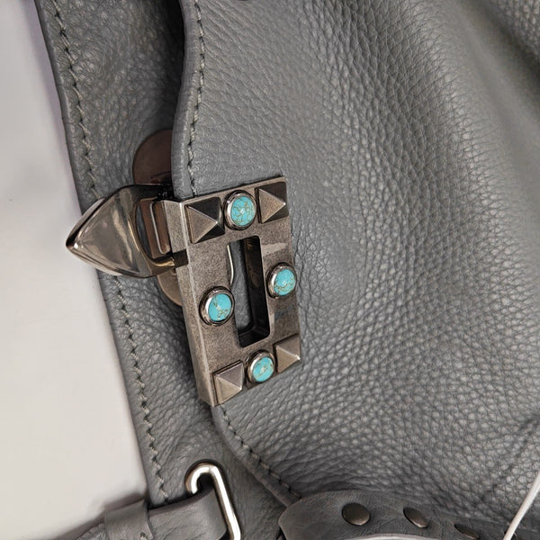 Rockstud Calfskin Blue