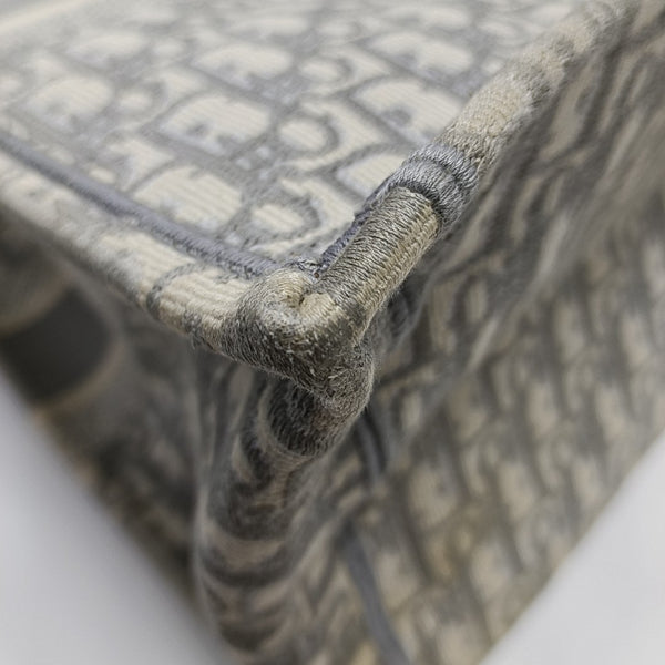 Book Tote Large Oblique Canvas Gray