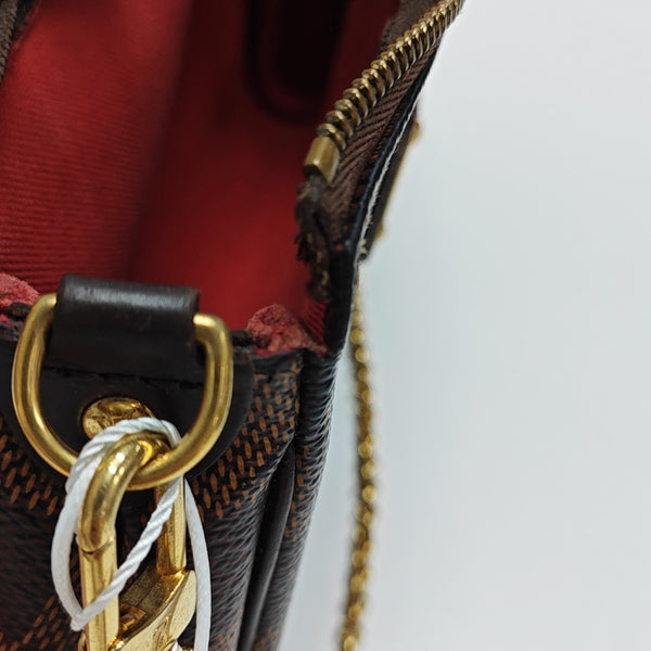 EVA Damier Ebene Coated Canvas Brown