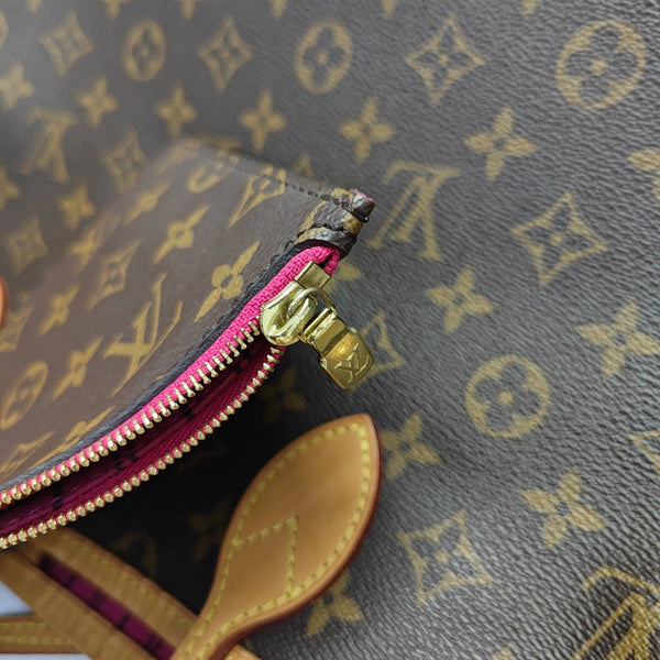 NEVERFULL GM Monogram Coated Canvas Brown