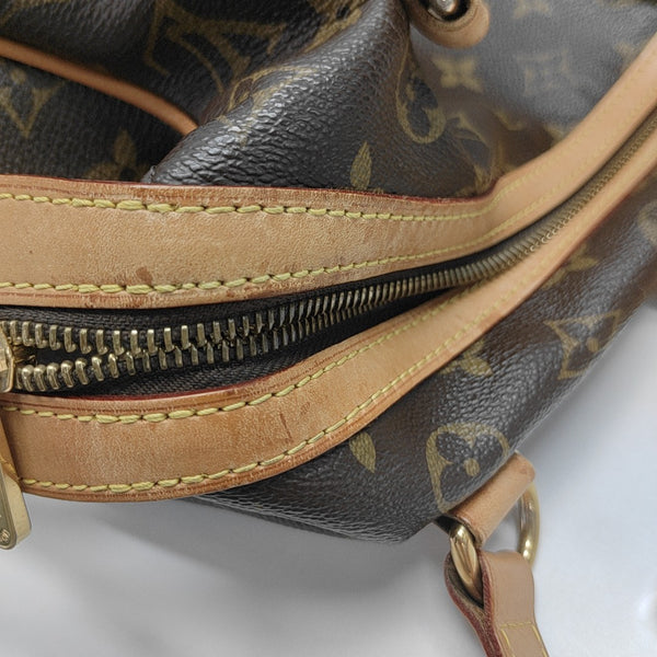 STRESA Monogram Coated Canvas Brown