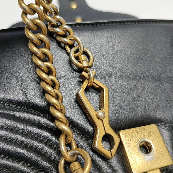 GG Marmont Mini Quilted Calfskin Black