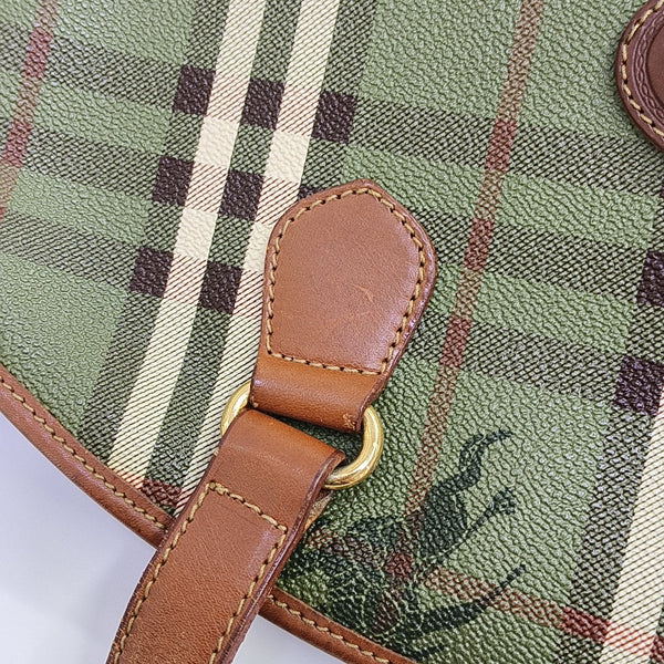 Coated Canvas Shoulder Bag Green