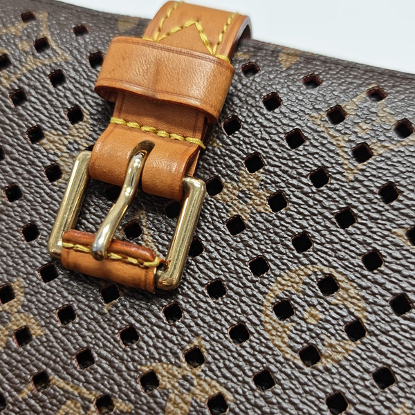 Monogram Coated Canvas Shoulder Bag Brown