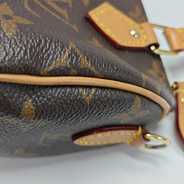 SPEEDY Nano Monogram Coated Canvas Brown