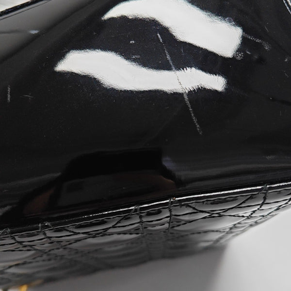 Lady Dior Medium Cannage Patent Leather Black