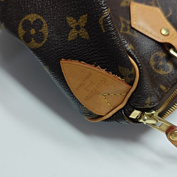 SPEEDY 30 Monogram Coated Canvas Brown