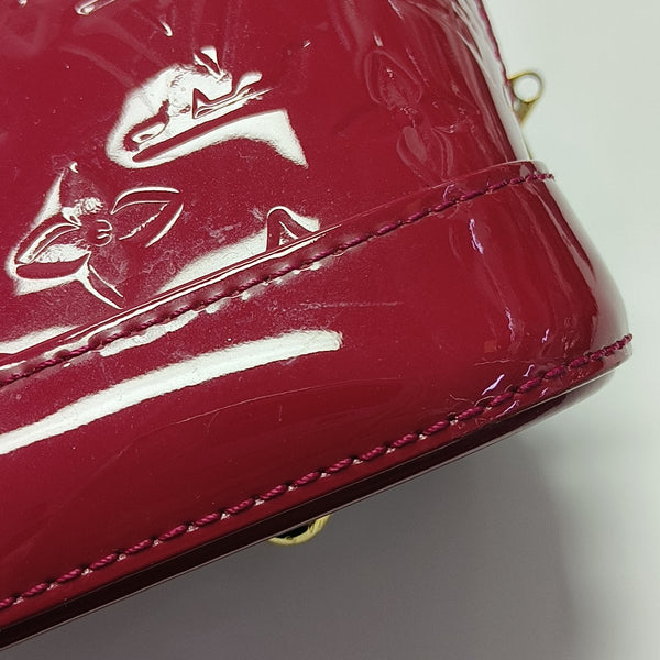 ALMA BB Monogram Patent Leather Red