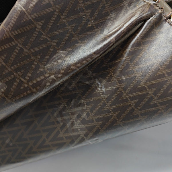 Coated Canvas Tote Bag Large Brown