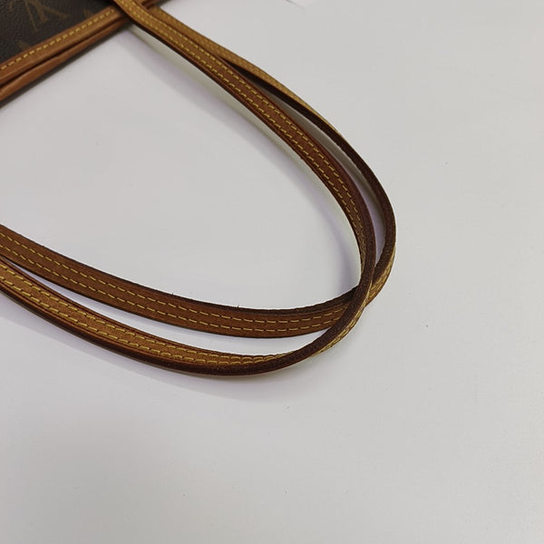 NEVERFULL MM Monogram Coated Canvas Brown