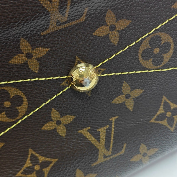 Monogram Coated Canvas Top Handle Bag Brown