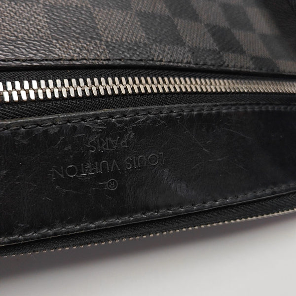 Damier Graphite Coated Canvas Crossbody Bag Gray