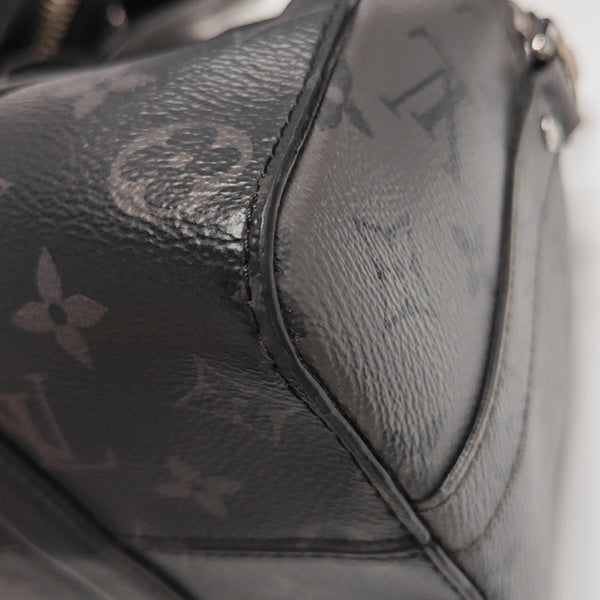 KEEPALL Monogram Coated Canvas Black