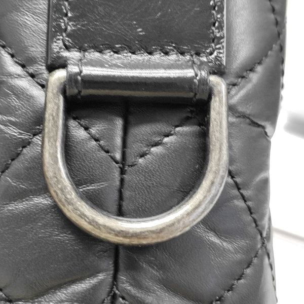 GABRIELLE Small Quilted Calfskin Black