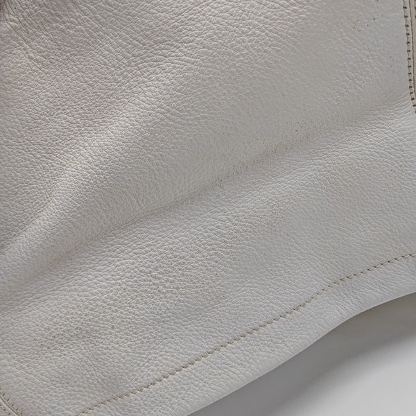 Calfskin Top Handle Bag White